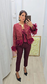 Blazer Piume Bordeaux